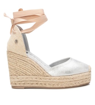 Xti Sandals 142873 silver -Height wedge 9cm