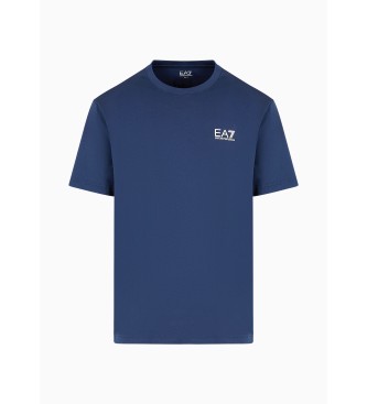 EA7 Koszulka Logo Series Extended w kolorze niebieskim