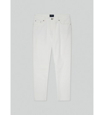 Hackett London Pantaloni fustagno 5 bianchi