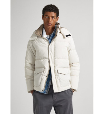 Pepe Jeans Off-white Biel Quilted Coat