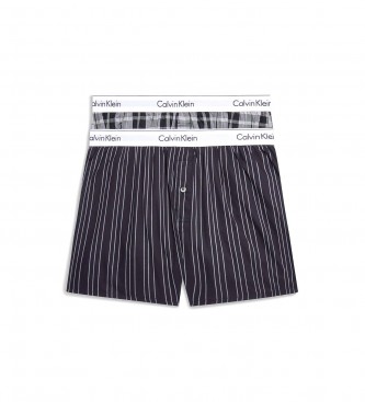 Calvin Klein Confezione da 2 boxer slim in tessuto Modern Cotton nero