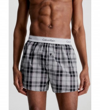 Calvin Klein Confezione da 2 boxer slim in tessuto Modern Cotton nero