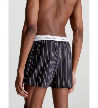 Calvin Klein Confezione da 2 boxer slim in tessuto Modern Cotton nero