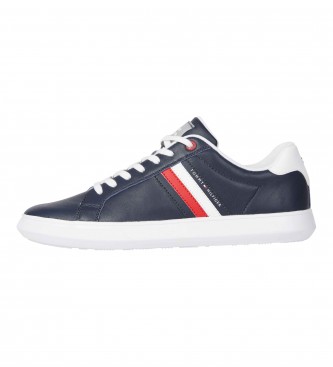 Tommy Hilfiger Navy Cupsole Leather Sneakers