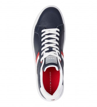 Tommy Hilfiger Navy Cupsole Leather Sneakers