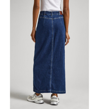 Pepe Jeans Midi Denim Skirt blue