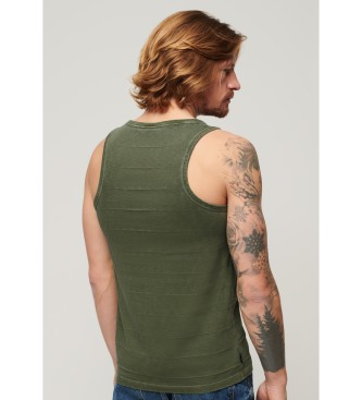 Superdry T-shirt de algodo texturado com logtipo Vintage verde