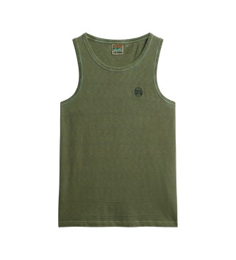 Superdry Camiseta algodn con textura y logotipo Vintage verde