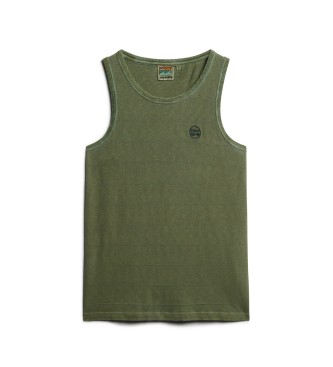 Superdry T-shirt de algodo texturado com logtipo Vintage verde