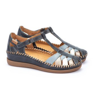 Pikolinos Usnjene sandale Cadaques blue