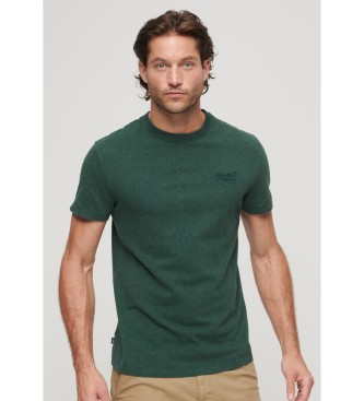 Superdry T-shirt en coton biologique avec logo Vert essentiel