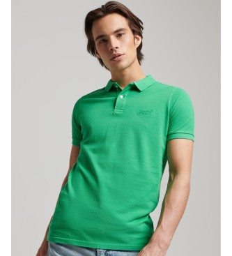 Superdry Destroyed green polo shirt