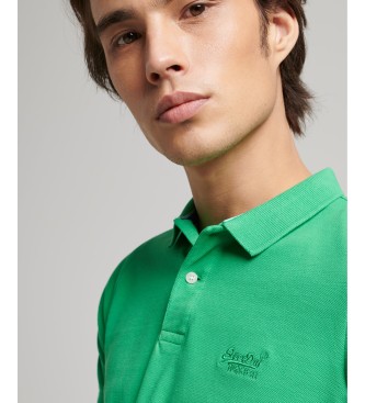 Superdry Destroyed green polo shirt