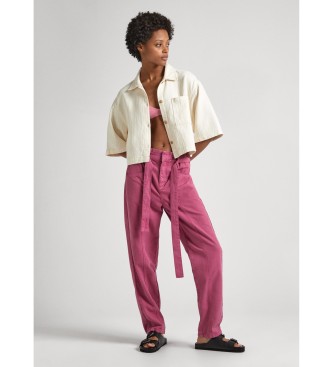 Pepe Jeans Spodnie tabby w kolorze różowym