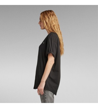 G-Star T-shirt nera con ciglia larghe