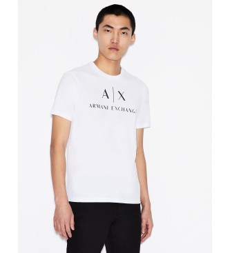 Armani Exchange T-shirt z dzianiny o regularnym kroju, biały