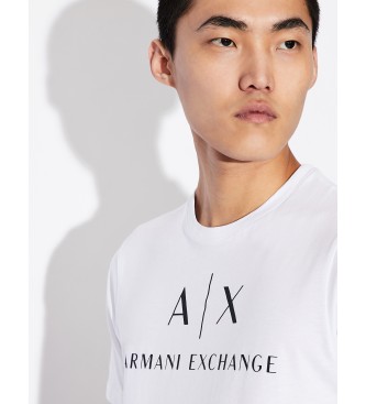 Armani Exchange T-shirt bianca in maglia dalla vestibilit regolare