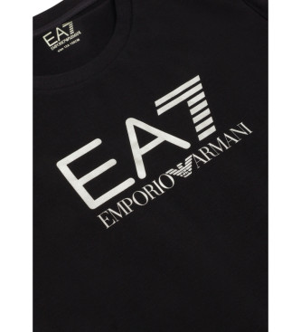EA7 T-shirt brilhante de manga curta preta