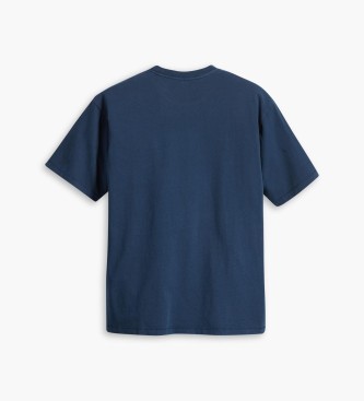 Levi's T-shirt blu navy vintage con linguetta rossa
