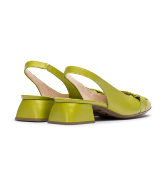 Wonders Green Maya Leather Shoes