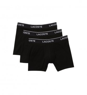 Lacoste Paket 3 črnih boksarskih hlač Insignia