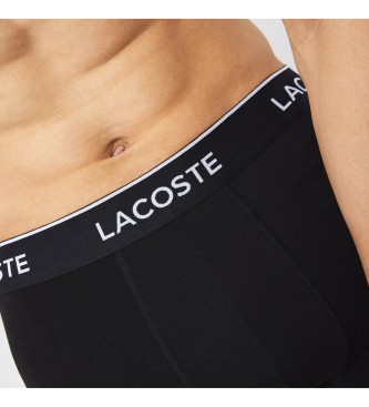 Lacoste Paket 3 črnih boksarskih hlač Insignia