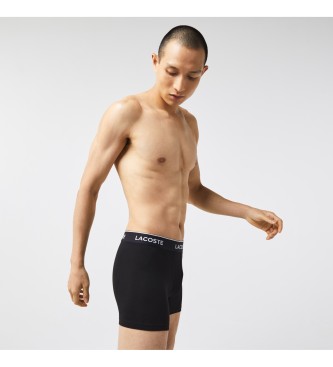 Lacoste Pack 3 black Insignia boxer shorts