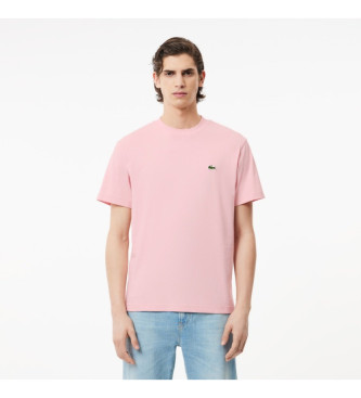 Lacoste Rosa T-shirt med klassisk skrning