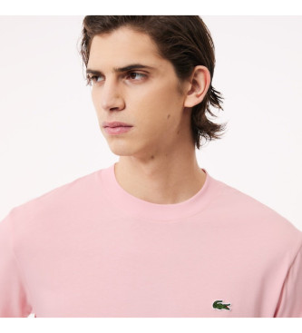 Lacoste T-shirt cor-de-rosa de corte clssico