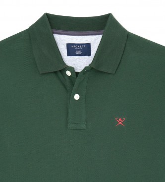 Hackett London Polo Slim Fit Logo zielone