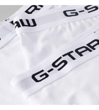 G-Star Zestaw 3 klasycznych białych bokserek