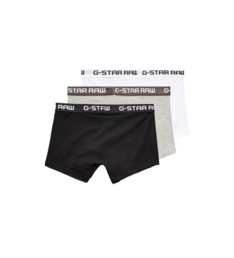 G-Star Pack 3 Bxers Classic blanco, negro, gris