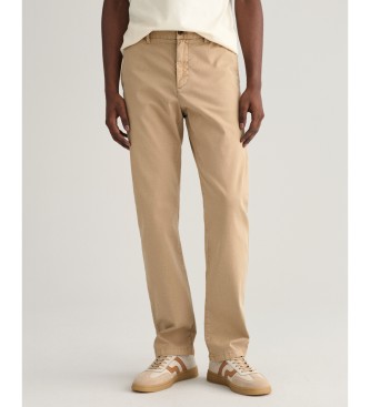 Gant Structured Textured Slim Fit Chino Trousers with Textured Worked Texture