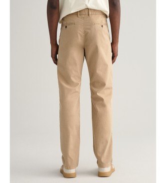 Gant Structured Textured Slim Fit Chino Trousers with Textured Worked Texture