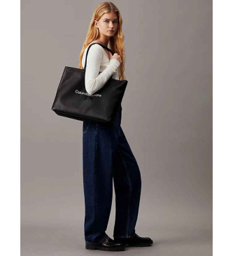 Calvin Klein Jeans Duża torba na ramię czarna