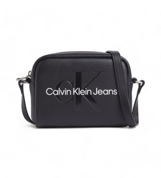 Calvin Klein Jeans Sort messenger-taske med logo