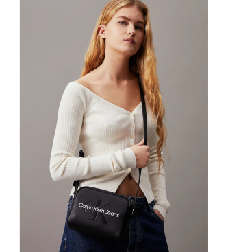 Calvin Klein Jeans Sort messenger-taske med logo