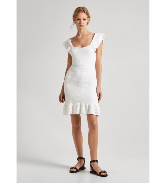 Pepe Jeans Gesa kjole hvid