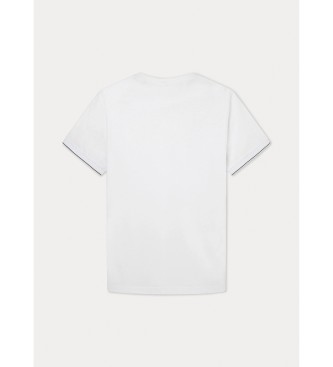 Hackett London Logo Relief T-shirt hvid