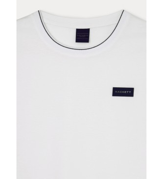 Hackett London Koszulka Logo Relief biała