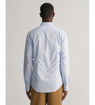 Gant Slim fit blauw poplin overhemd