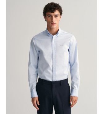 Gant Slim fit blauw poplin overhemd