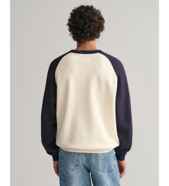 Gant GANT USA sweatshirt med rund hals, cremehvid