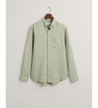 Gant Regular Fit Linnen Overhemd groen