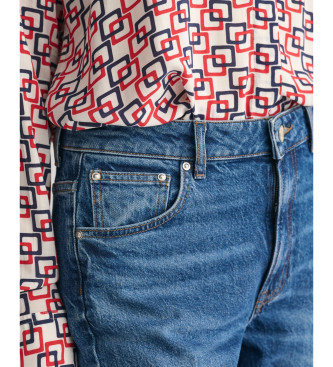 Gant Enkel jeans met rechte pijpen blauw