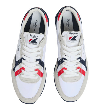 Pepe Jeans Brit Road Leather Shoes white
