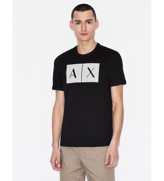 Armani Exchange Koszulka Squares w kolorze czarnym