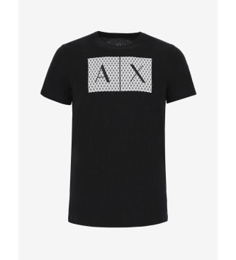 Armani Exchange Koszulka Squares w kolorze czarnym