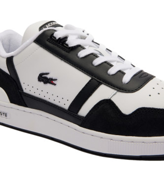 Lacoste Leather T-Clip Sneakers with logo black