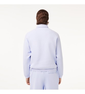 Lacoste Jogger loose fit sweater in lichtblauw piqu